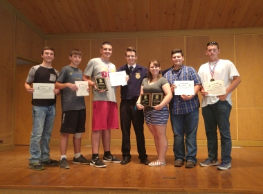 WOODBURY FFA WINS OUTSTANDING OFFICER TEAM AT STATE CAMP